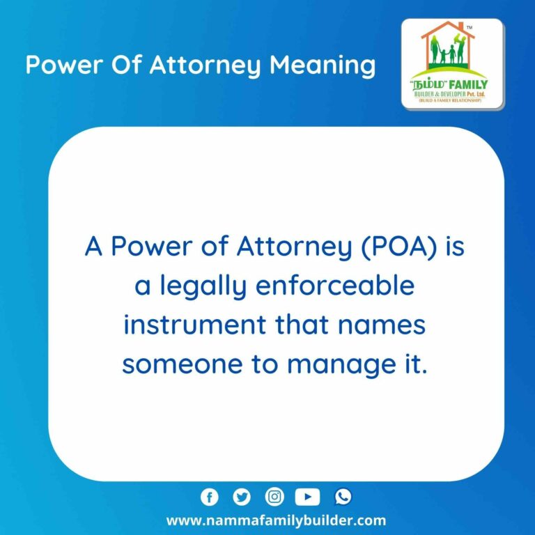 Namma Family Builder - Power Of Attorney