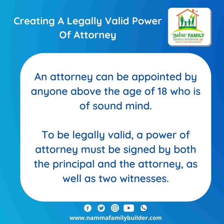 Namma Family Builder - Power Of Attorney