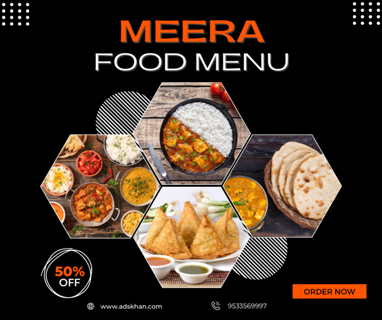 Black Orange Minimalist Indian Food Menu Facebook Post 2 768x644