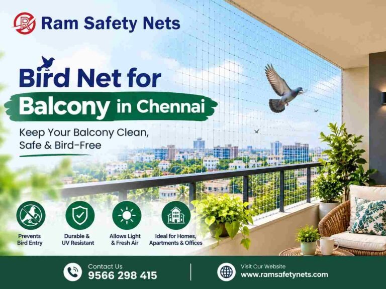 Bird Net for Balcony in Chennai 768x576
